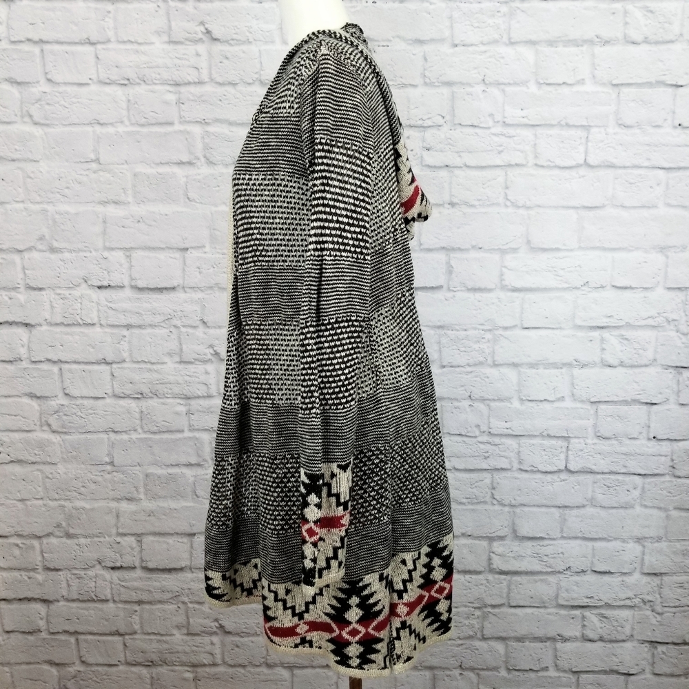 Live And Let Live black cream red hooded cardigan - Picture 3 of 8
